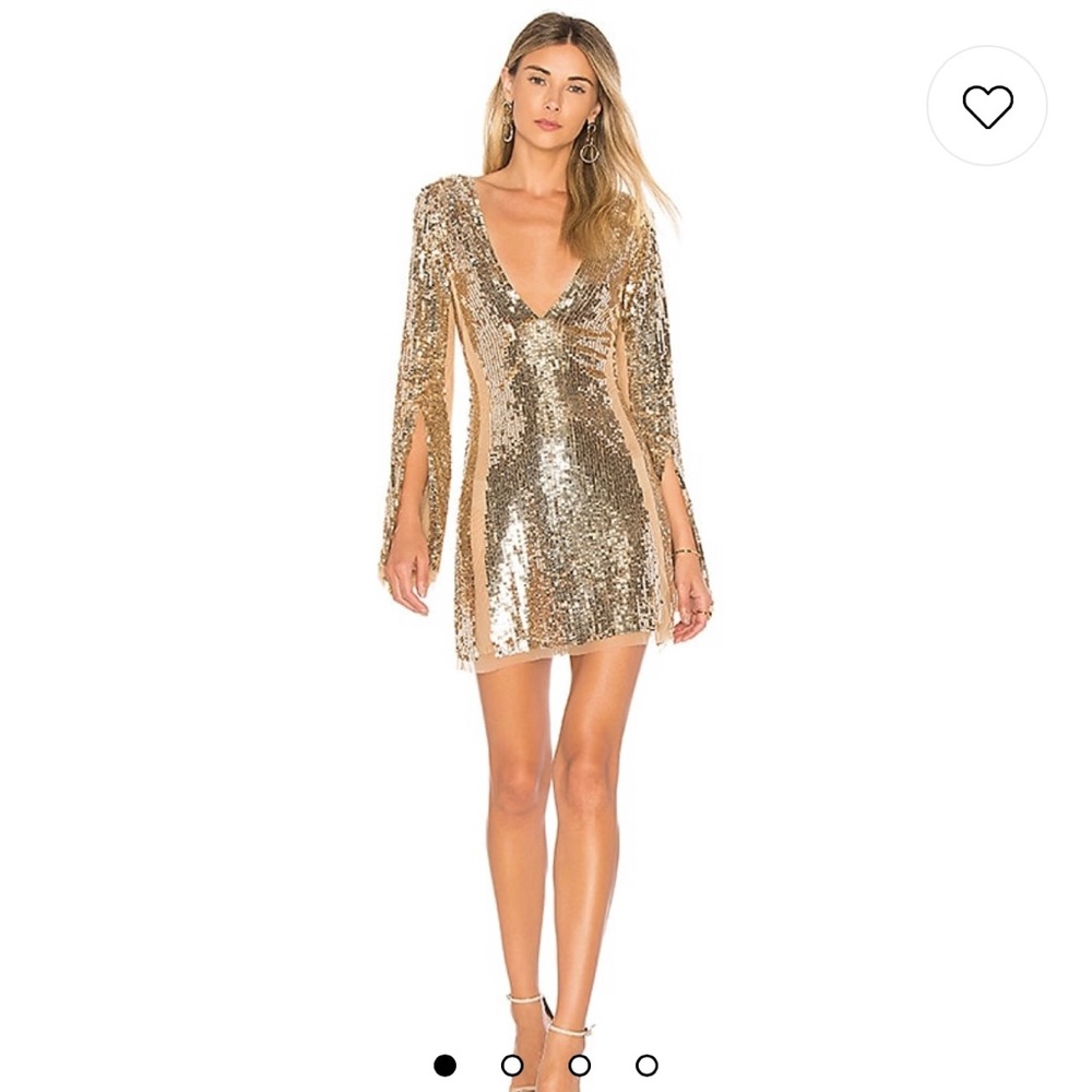 Lux dress in Gold lovers and friends. Size XXS. Worn once.